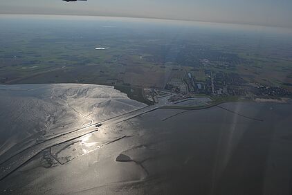 Blick über die Nordseeküste Wattenmeer Ostfriesland